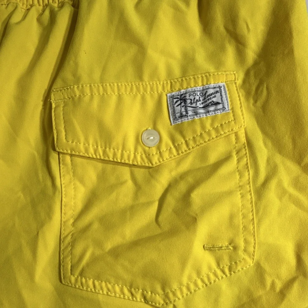 Polo Ralph Lauren Men's Yellow Swim Shorts Big & Tall 2XB Elastic Drawstring